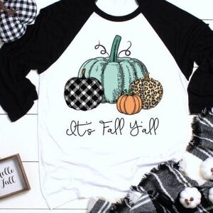 It’s Fall Y’all Pumpkin Raglan Tee